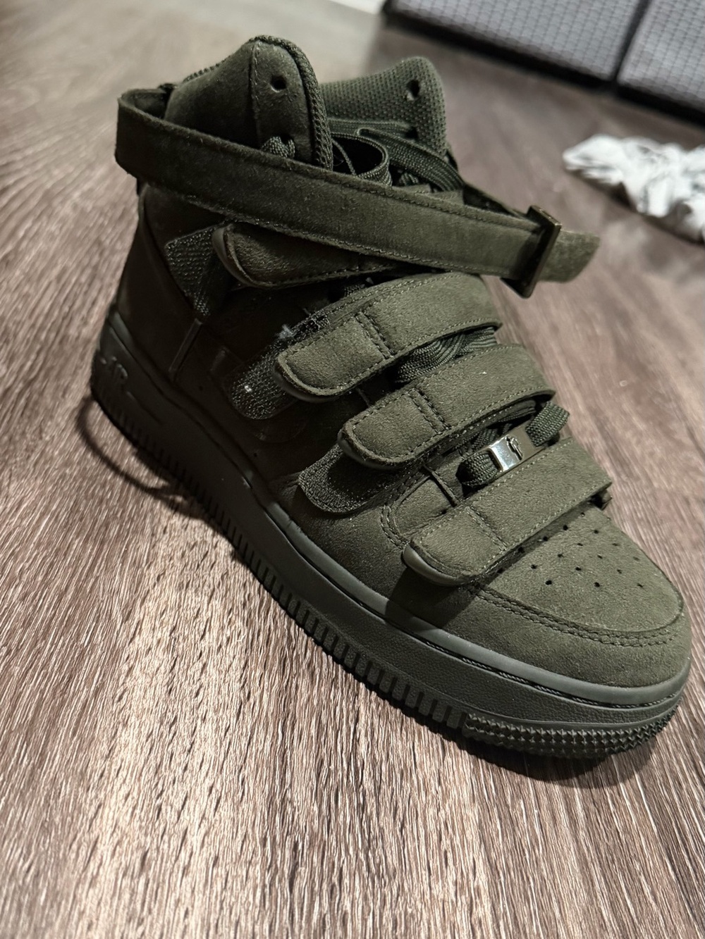 Nike Women’s High-Top Strap Sneakers Olive Green